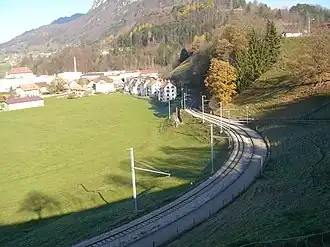 Image illustrative de l’article Ligne à écartement métrique de Bulle à Broc-Fabrique