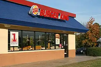 Un restaurant Burger King classique en Caroline du Nord (États-Unis).