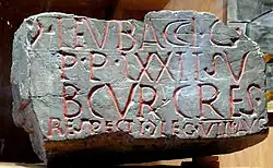 CIL 13, 7613a du fort romain del Zugmantel