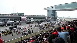 Photo de la mise en grille des monoplaces