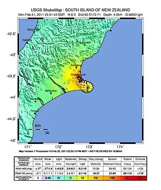 Image illustrative de l’article Séisme de 2011 en Nouvelle-Zélande