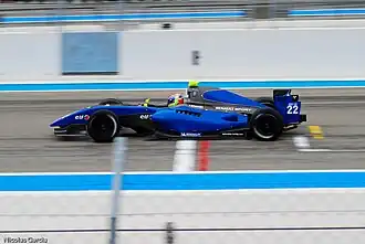 Nelson Panciatici pilotant une Formule Renault 3.5 des World Series by Renault.