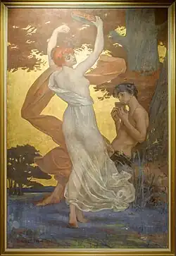 La Danse, Salon de 1881, huile sur toile, 253&nbsp;×&nbsp;172&nbsp;cm; Musée d'art et d'histoire, Belfort, France. Photo : Thomas Bresson