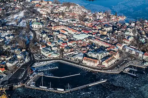 La ville de Vaxholm sur l'île de Vaxön