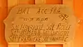 Signature du bat acc 1 de l'armée suisse ayant construit la cabane.