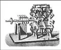 Moteur à courant continu du premier bateau électrique (vers 1838)