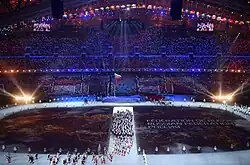 Cérémonie d'ouverture des Jeux olympiques d'hiver de 2014 au stade Ficht.