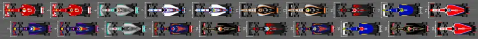 Schéma de la grille de départ du Grand Prix de Singapour 2015.