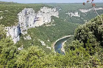 Gorges de l'Ardèche, dans le sud.