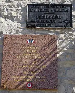 Plaque commémorative.