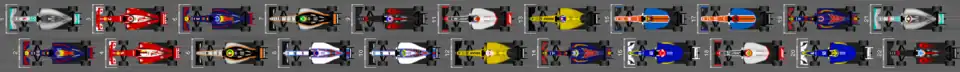 Schéma de la grille de départ du Grand Prix de Belgique 2016