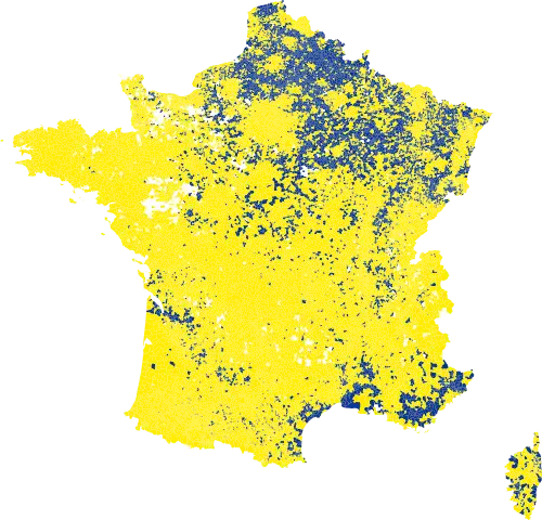 Candidats arrivés en tête dans chaque commune de France métropolitaine au 2d&nbsp;tour.