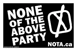 Image illustrative de l’article None of the Above (parti politique)