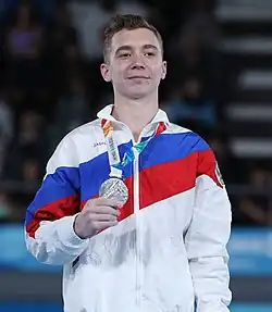 Description de l'image 2018-10-11 All-around victory ceremony (Boys' Artistic Gymnastics) at 2018 Summer Youth Olympics by Sandro Halank–022.jpg.