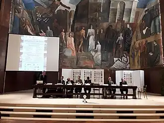 Célébration de la journée mondiale en 2018 à l'Université Aula Magna "La Sapienza" de Rome.