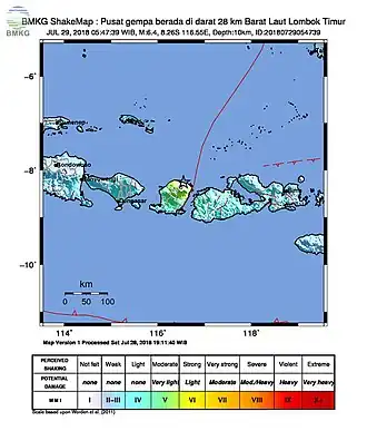 Image illustrative de l’article Séismes de 2018 à Lombok