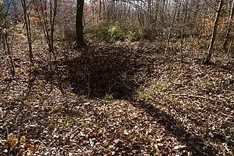 Entonnoir formé par le puits no&nbsp;2.