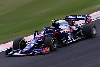 Naoki Yamamoto essayant une Formule 1 lors du Grand Prix du Japon 2019.