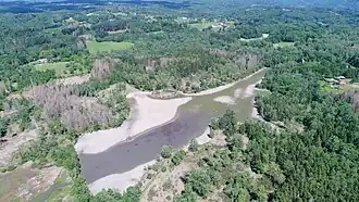 L'étang des Noyes en vidange.