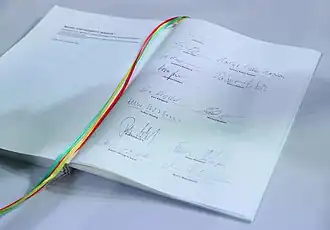 Accord de coalition du cabinet Scholz, en 2021.