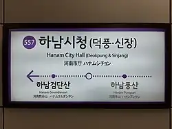 Panneau de la station en 2021.