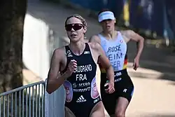 Cassandre Beaugrand pendant les Championnats d'Europe de triathlon à Munich, le 12 août 2022.