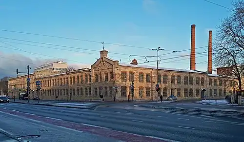Bâtiments industriels de l'usine de contreplaqué et de meubles Luther.