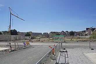 Espace vide en cours d'aménagement.