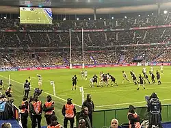 Demi-finale entre l’Argentine et la Nouvelle-Zélande, largement remportée par les All Blacks.