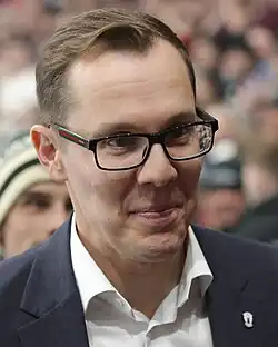 Photographie noir et blanc d'un gardien de but de hockey sur glace