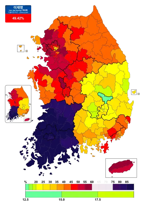 Résultats de Lee Jae-myung.