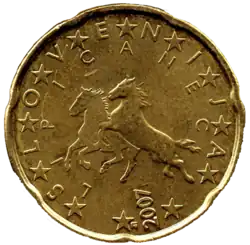 Pièce de monnaie d'euros