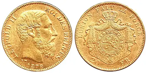 20 francs or de type courant, 1878.