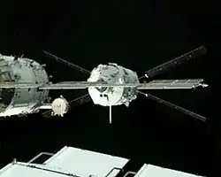 Amarrage de l'ATV-1 le 3 avril 2008.