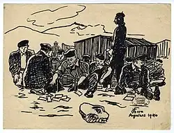 Le loto, « Argelers ». Encre de Chine. 23,9 x 17,8 cm