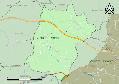 Carte en couleur présentant les SAGE couvrant le territoire communal