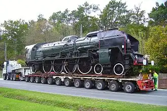 La 241 P 9 préservée par l'association AAATV Midi-Pyrénées à Carmaux.