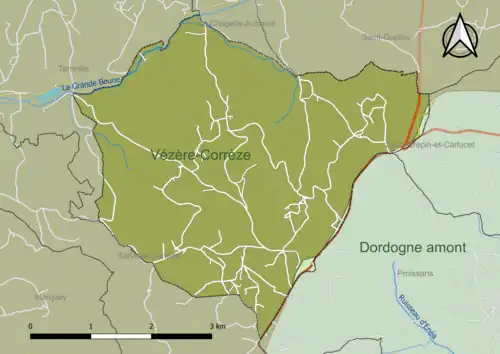 Carte en couleur présentant le(s) SAGE couvrant le territoire communal