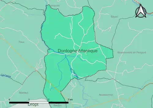 Carte en couleur présentant le(s) SAGE couvrant le territoire communal