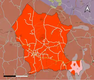 Carte géologique de Piégut-Pluviers.