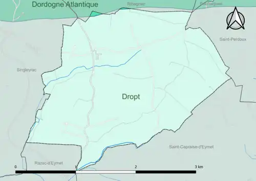 Carte en couleur présentant le(s) SAGE couvrant le territoire communal