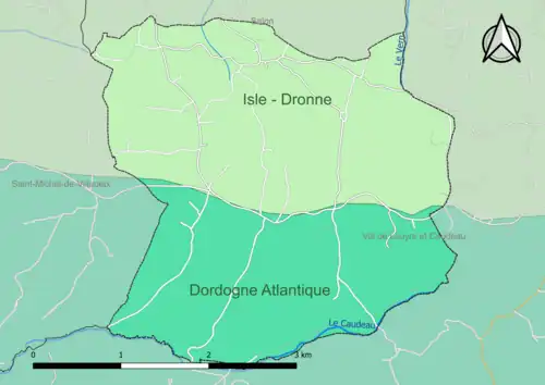 Carte en couleur présentant le(s) SAGE couvrant le territoire communal