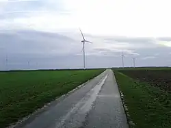 Parcs éoliens à proximité de Réclainville.