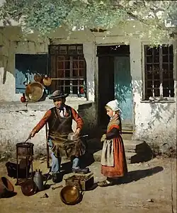 Buur H. Nicholls ː Le rétameur (v. 1881-1882), huile sur toile, musée de Pont-Aven).