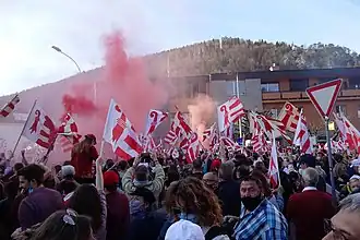 L'exultation des séparatistes lors de l'annonce des résultats.