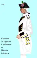 2e&nbsp;régiment d’infanterie de ligne ci-devant Picardie de 1791 à 1794