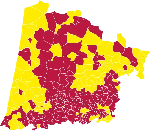 Nuance politique des candidats arrivés en tête dans chaque commune au 2e tour.