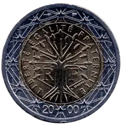 2 € français, 1re série (1999–2021).