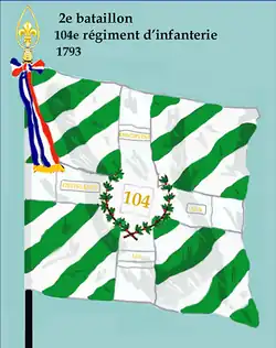 Drapeau du 2e&nbsp;bataillon du 102e&nbsp;régiment d'infanterie de ligne de 1793
