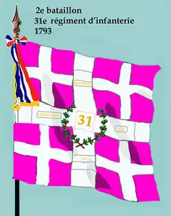 Drapeau du 2e bataillon de 1793 à 1795